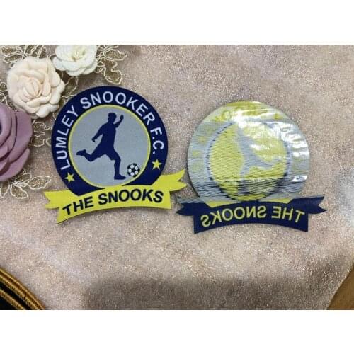 Customized cloth patch woven patches Iron on Badges custom logo / custom design over-locking patches for Coats Jeans Backpack