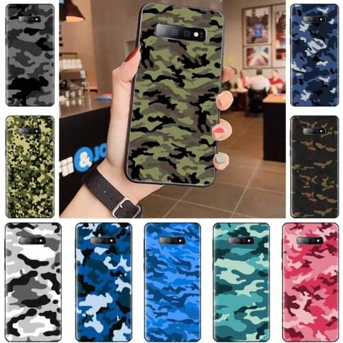 Camouflage Camo military Army Phone Case For Samsung Galaxy S5 S6 S7 S8 S9 S10 S10e S20 edge plus lite