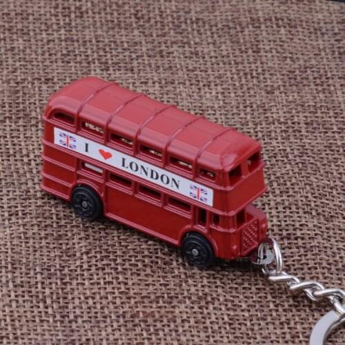 KC-98 exquisite UK i love london red bus key chains high quality Personality silver plated KeyChains