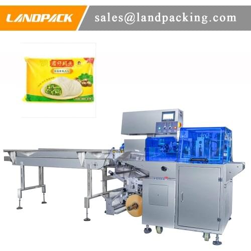 Automatic Tray Dumplings Tray Food Pillow Bag Flow Wrap Machine