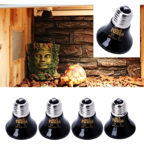 Warmer Light Bulbs Emitter Heat Light Ceramic 25/50/75/100W Pet Supplies Heater Mini Infrared Pet Heating Lamp