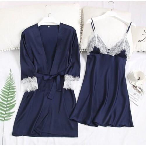 Summer Satin Nightwear Sexy Silk Nightgown Women Short Sleepwear Nightdress Full Slip Bride Nighties Sleepwear