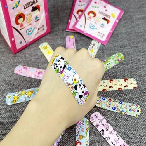 2020 New 100PCS Waterproof Breathable Cartoon Band Aid Hemostasis Adhesive Bandages First Aid Emergency Kit For Kids Children