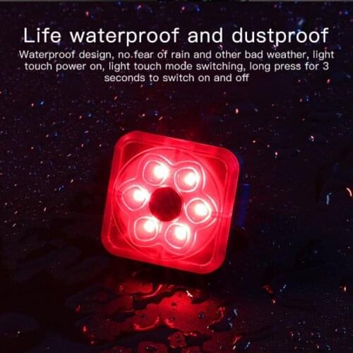 Lotus Taillight Bicycle Rear Light Mountain Bike Led Usb Chargeable Waterproof Warning Light Riding Cycling Tail-lamp Light