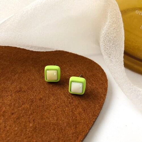 Trendy Contrast Color Restoring Ancient Ways Sell Like Hot Cakes Stud Earrings Geometrical Irregular Fashion Personality Earring
