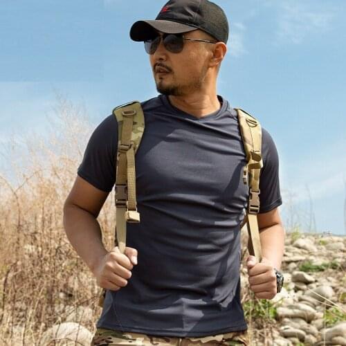 Outdoor Sport Men Tactical T-Shirt Military Hiking Tee Shirt Special Army Loose stretchy Quick Dry Short Sleeve Solid Breathable