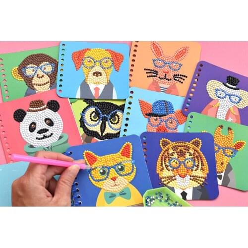 Diamond Painting Kits for Kids Animal Theme Books 5D DIY Diamond Painting Kits Cute Diamond Art Kits for Children