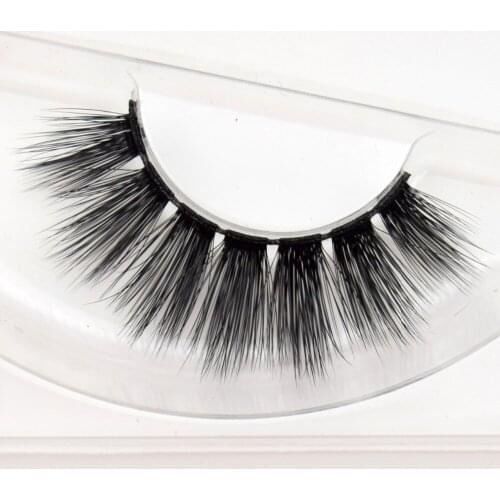 Visofree Mink Eyelashes Thick Sparse Cross Eye Lashes Extension Makeup Long False Eyelashes Cruelty Free Faux Mink Lashes