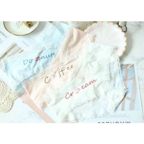 2020 New 2nd Shipping Free M L Lovely Cute Lolita Kawaii Low Rise Cross Lace Panties Underwear Brief Lingerie Knickers