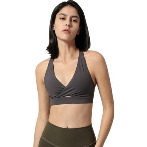 2021 Summer New Tie-Dye Sports Bra Women Sexy Deep V Cross Yoga Dance Bra Running Shockproof Fitness I-Shaped Sports Underwear