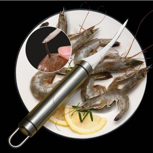 Stainless Steel Prawn Line Knife Shrimp Opener Crayfish Tool Household Items Seafood Tools Fish Knife Kitchen Accessories
