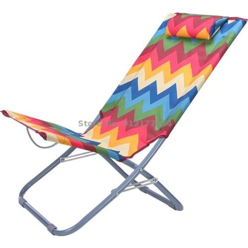 Office Lunch Break Chair Household Folding Chair Leisure Small Reclining Chair Single Portable Back Chair Outdoor Beach Chair
