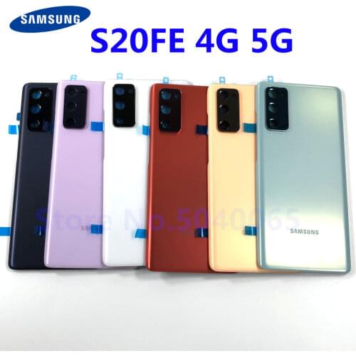Original For Samsung Galaxy S20FE G780F Back Housing Battery Replace Cover S20 FE S20Lite Rear Door Repair Panel Case