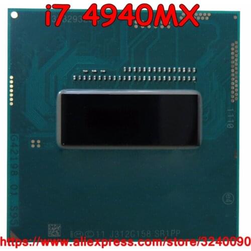 Original lntel Core i7 4940mx SR1PP CPU (8M Cache/3.1GHz-4.0GHz/Quad-Core) i7-4940mx Laptop processor free shipping