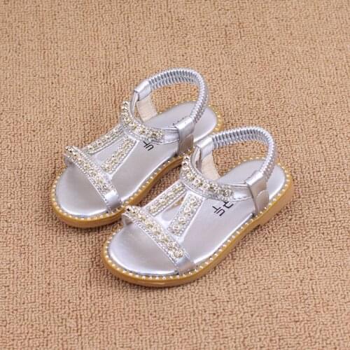 CAPSELLA KIDS Girls Sandals 1-6 Years Baby Toddler Rhinestone Princess Shoes Children PU Leather Gladiator Shoes Soft Bottom