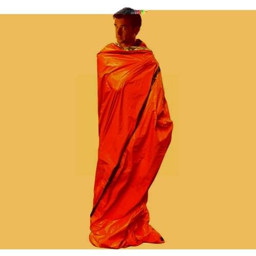 Outdoor Life Emergency Sleeping Bag Thermal Keep Warm First Camping Emergency Waterproof Mylar Aid warm Blanket Survival Ge H4J4