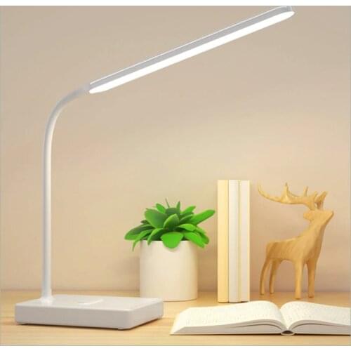 Led Touch Sensor Dimmer Goose Neck Pink Contemporary Rechargeable Office Bedside Lamp With Charger For Living Room