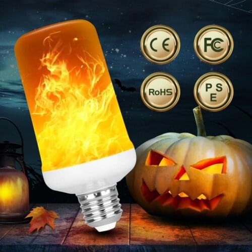 E27 LED Flame Light Decoration Christmas Lights 110V 220V 9W Flashing Fire Bulb Simulation Dynamic Flame Bulb Party Decor Light