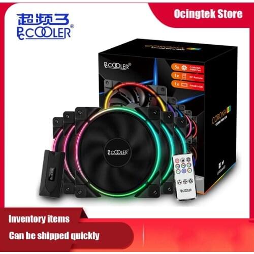 PCCOOLER HAO YUE 5-in-1 kit 120m FRGB Fan 12V & 5V FRGB 4pin PWM Mute addressable fan 12cm computer cooling FAN with controller