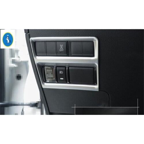Yimaautotrims Head Lights Lamp Switch Button Cover Trim Fit For Nissan Armada Patrol Royale Nismo Y62 2016 2017 2018 ABS