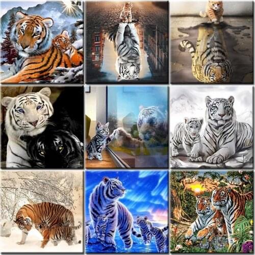 Animal Oil Painting By Numbers For Adults Paints By Number On Canvas Modern Coloring Picture By Number Diy For Home Decoration