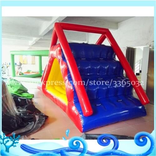 0.9mm PVC inflatable water climbingLatest design superior quality creative floating dock inflatable water slide