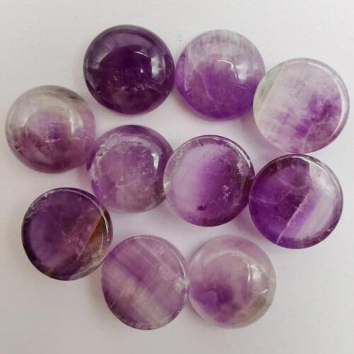 16MM Purple Crystal Stone Round CAB Cabochon Jewelry For Woman Gift Bead (10 pcs/lot) H236