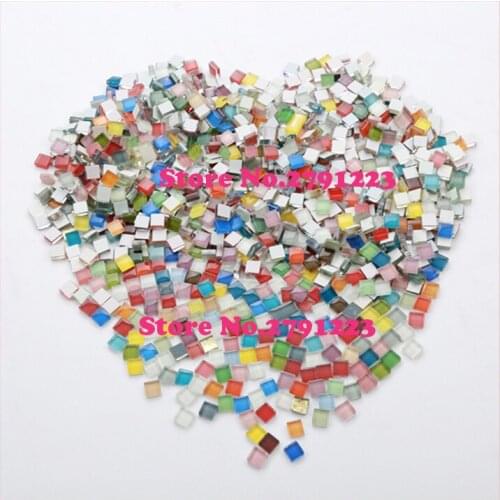 200pcs Crystal glass creative art mosaic DIY parent-child hand-made loose particulate material