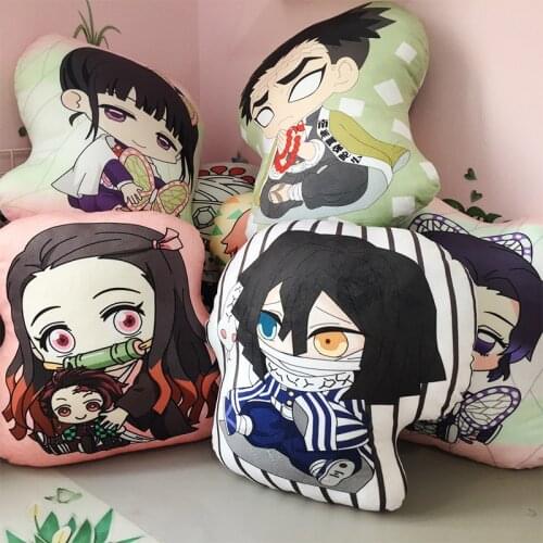40CM Japan Cute Anime Demon Slayer: Kimetsu No Yaiba Tanjirou Nezuko Rengoku Kyoujurou Soft Plush Pillow Doll Toys Gift