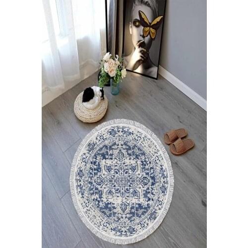 80 cm x 80 cm Decorative Washable Non-Slip Bottom Round Living Room Rug