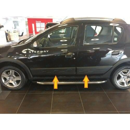 Dacia Sandero Stepway 2013Up Abs Plastic Side Door Streamer 4 Door 4 Pieces