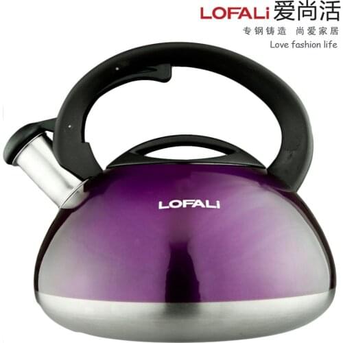 Purple kettle lofali 3l kitchen supplies stainless steel ring kettle whistle kettle