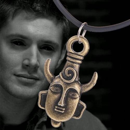 GHRQX Hot Sell Angel Wicca Dean Winchester Jensen Ackles Supernatural amulet pendant necklace