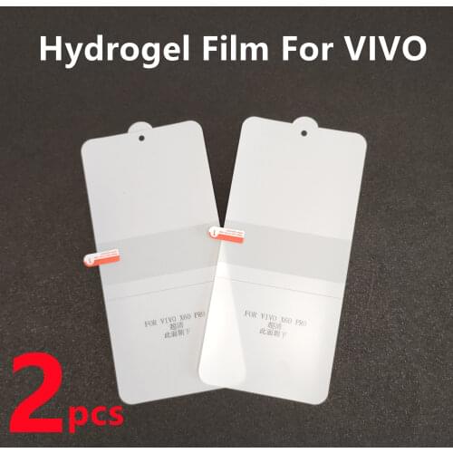 2pcs Hydrogel Film For VIVO X60/X50 Pro Plus/ IQOO 5 Pro Screen Protector TPU HD Film Full Cover Protection Curved Fit Not Glass