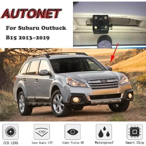 AUTONET Backup Rear View camera For Subaru Outback B15 2013 2014 2015 2016 2017 2018 2019 Night Vision license plate camera
