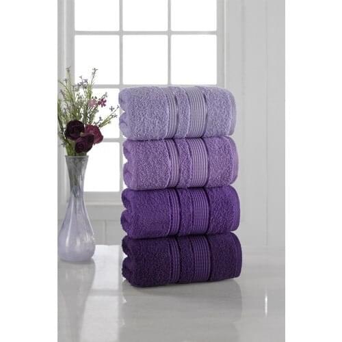 Julie 50x85 cm Softy Towel Set 4'lü Home Textile Towel Hammam Cotton Microfiber Bathroom Fabric Accessory