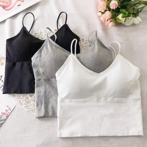 Beauty Sexy Suspender White Vest Womens Short Backless Vest Black Gray Bra Gathering Elasticity Womens Underwear