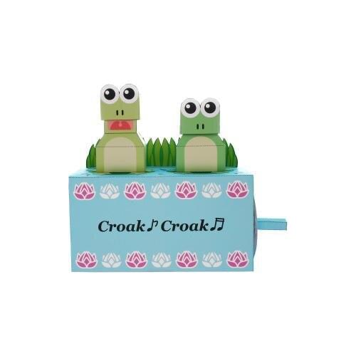 Frog Chorus 3D paper model toy parent-child DIY kindergarten activities handmade origami puzzle DIY