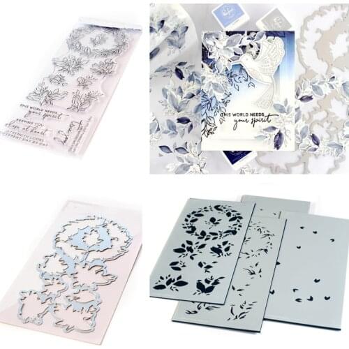 Wreath Letters Metal Cutting Dies Stamps Stencil Scrapbook Diary Decoration Stencil Embossing Template DIY Greeting Card Handmad