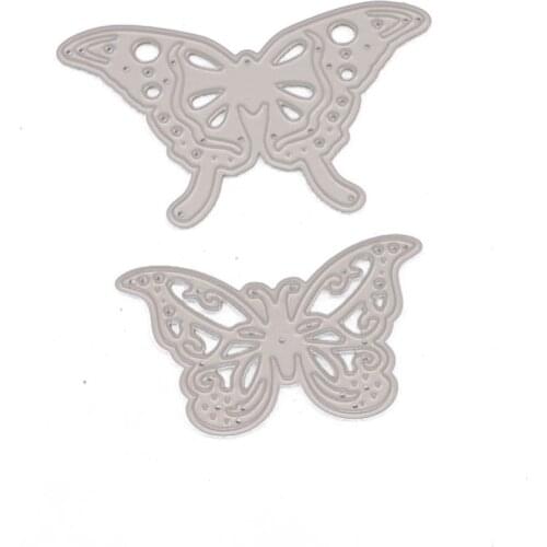 2PCS/lot Butterfly Metal Cutting Dies DIY Cards Stencils Photo Album Embossing Paper Making Scrapbooking Knife Mold Crafts Dies