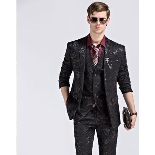 Mens 2020 Single Business Button Tailor Notch Lapel Handsome Gentleman Tuxedos Shine Wedding Suits For Men 3PIECES 990