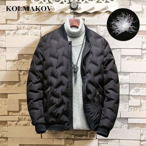 KOLMAKOV New Mens 85% Duck Down Coat Thick Winter Outwear Mens Bomber Jackets and Coats 2018 Warm Short M-3XL Duck Down Jackets