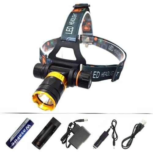 XM-L T6 5 Modes Underwater Diving Headlamp 3800LM Rotate Dive Headlight Frontal Flashlight Waterproof 18650 Led Head Light Torch
