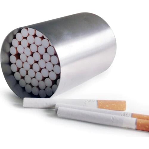 New 1pcs Stainless steel cigarette case hold 50pcs cigarettes Cigarette box Tobacco Box Storage Box Can