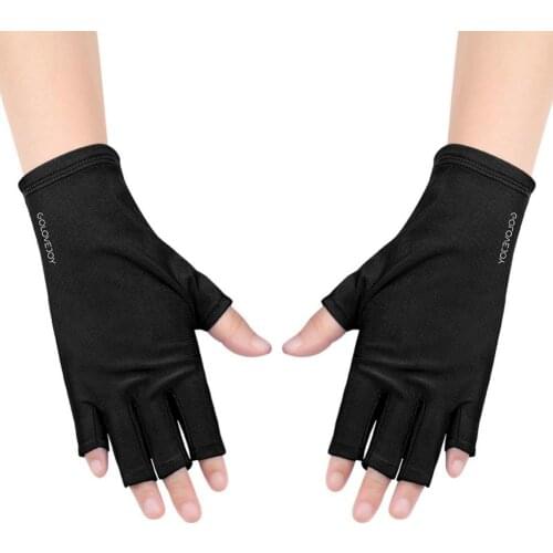 Outdoor Cycling Sports Driving Sun Protection Gloves Elastic Breathable Sunscreen Gloves Soft Nail Protector for Riding Manicure