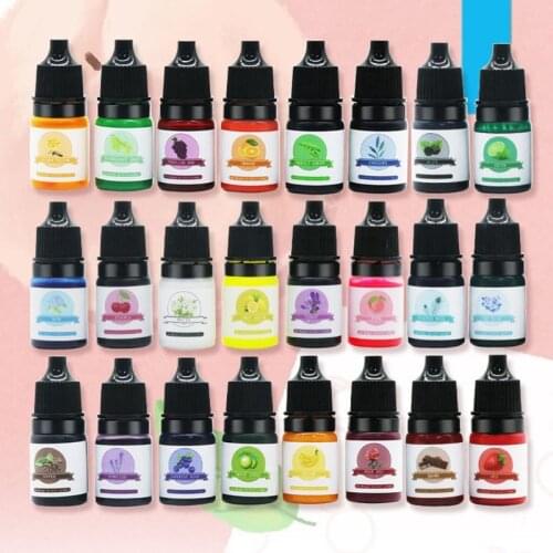 24 Colors Epoxy Resin Pigment Transparent Non-Toxic UV Epoxy Resin Dye Liquid for UV Resin Coloring Resin Jewelry Making