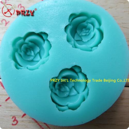 Food grade material roses modelling chocolate silicon mold fondant Cake decoration mold NO.si296