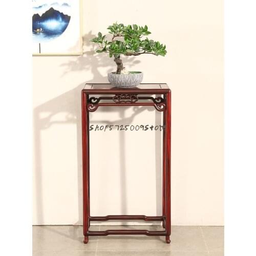 Ming style mahogany flower shelf rack rosewood flower pot stand living room balcony flower shelf indoor