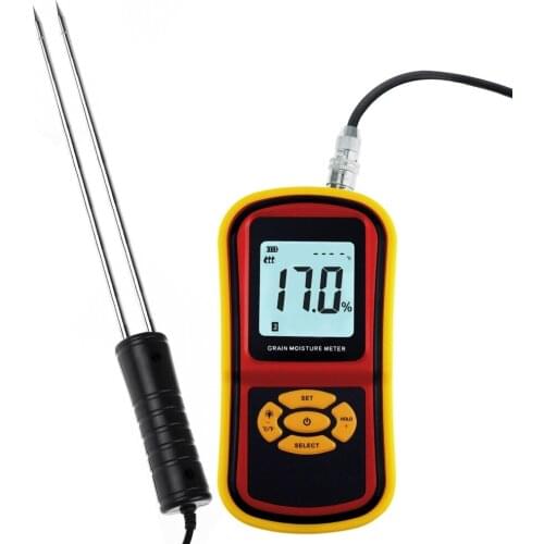 Portable Digital Grain Moisture Meter Compact High Quality Rice Corn Wheat Tester Analyzer-Range 5~30% Temperature -10~60degreeC