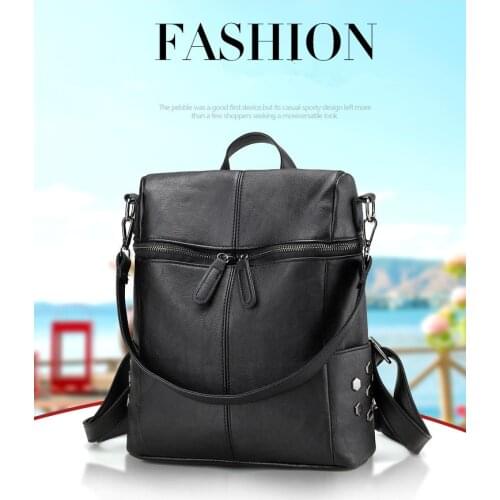 Casual Large Capacity Shoulder Bags Vintage Women Backpack Nubuck Leather Pu School Backpacks For Teenage Girl